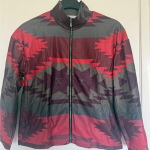 MISSLOOK Men's Red and Gray Patterned Jacket
